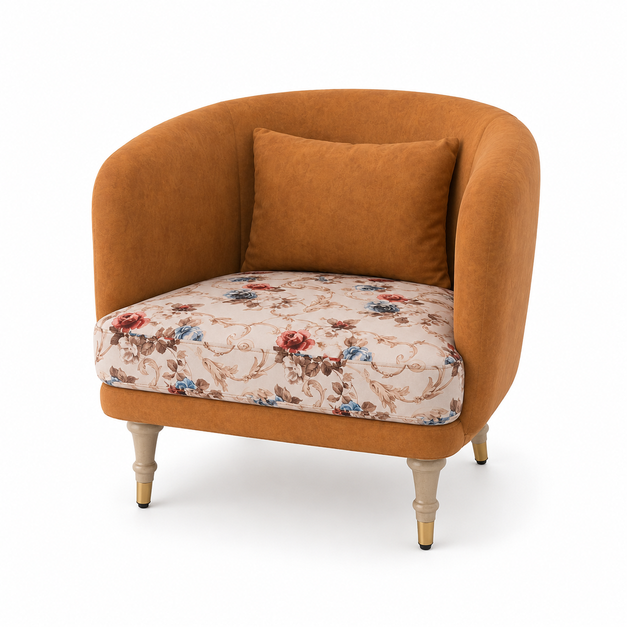 Dusty Pink Tufted Velvet Armchair - image 1