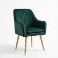 Emerald Green Channel-Tufted Accent Chair - image 1