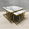 Rectangular Stone-Top Coffee Table – Model 107 - image 1