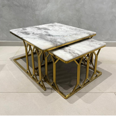 Rectangular Stone-Top Coffee Table – Model 107 - image 1