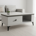Round Marble-Top Coffee Table with Gold Base – Model 126 - image 1