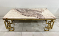 Round Marble-Top Side Table with White Base – Model 200 - image 1