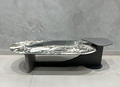Round Marble-Top Coffee Table with Gold Base – Model 2038 - image 1
