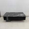Rectangular Glass-Top Coffee Table with Wood Base – Model 2040 - image 1
