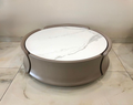 Rectangular Marble-Top Coffee Table with Wood Base – Model 2482 - image 1