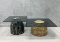 Rectangular Marble-Top Coffee Table with Black Metal Base – Model 2613 - image 1