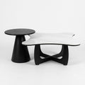 Organic Marble-Top Coffee Table Duo - image 1