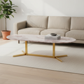 Round Glass-Top Coffee Table with Wood Base – Model 591 - image 1