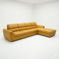 Mustard Velvet Sectional Sofa with Chaise - image 1