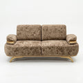Taupe Textured Fabric Loveseat - image 1