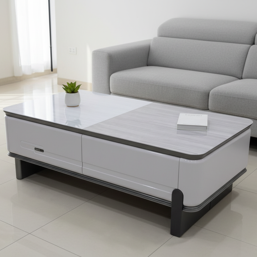 Round Marble-Top Coffee Table – Model 85-14 - image 1