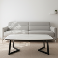 Round Marble-Top Side Table with Black Metal Base – Model 920 - image 1
