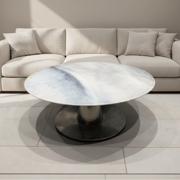 Rectangular Marble-Top Coffee Table – Model 9966 - image 1