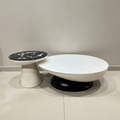 Rectangular Marble-Top Coffee Table with Wood Base – Model C-3923 - image 1