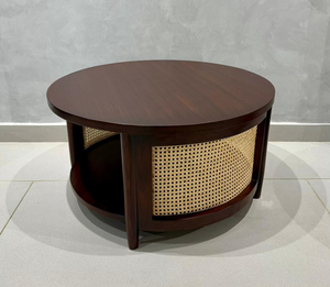 Round Marble-Top Side Table – Model FF-01 - image 1