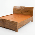 Natural Cane Herringbone Weave Wooden Bed - image 1