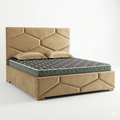 Olive Honeycomb Quilted Bed with Bolster Pillows - image 1