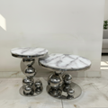 Rectangular Marble-Top Coffee Table with Wood Base – Model JB-32 - image 1