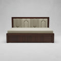 Modern Wooden Divan Cum Bed with Pull-Out Convertible Design & Upholstered Headboard