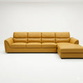 Mustard Velvet Sectional Sofa with Chaise - image 1