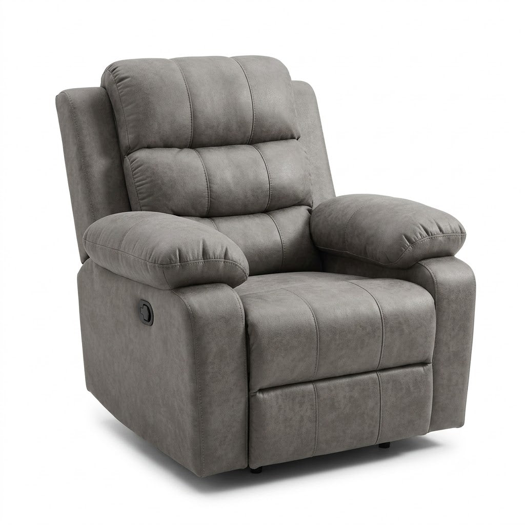 Grey Fabric Manual Recliner Chair - image 1